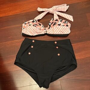NWOT Retro Stage 2 piece Bathing Suit Medium Vintage